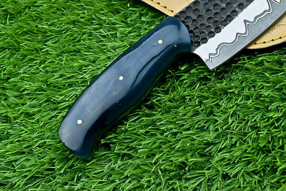 Handmade Carbon steel Serbian Chef Knife, Chopper Cleaver knife, groomsman gift kitchen knife wedding anniversary father&#39;s day gift lover