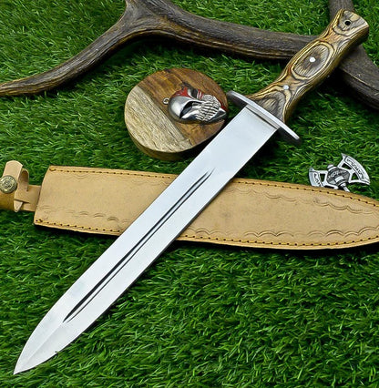 Handcrafted 16&quot; D2 Steel Dagger Knife Hardwood Handle, Handmade Steel Bolster, Christmas GIFT, Fathers day gift, Birthday gift, Gift for him