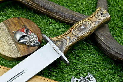 Handcrafted 16&quot; D2 Steel Dagger Knife Hardwood Handle, Handmade Steel Bolster, Christmas GIFT, Fathers day gift, Birthday gift, Gift for him