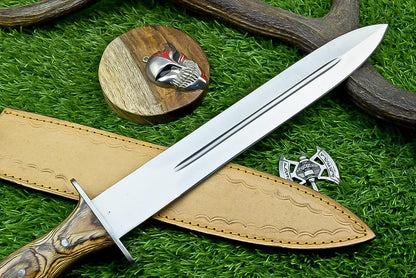 Handcrafted 16&quot; D2 Steel Dagger Knife Hardwood Handle, Handmade Steel Bolster, Christmas GIFT, Fathers day gift, Birthday gift, Gift for him