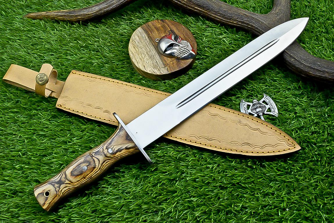 Handcrafted 16&quot; D2 Steel Dagger Knife Hardwood Handle, Handmade Steel Bolster, Christmas GIFT, Fathers day gift, Birthday gift, Gift for him