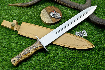 Handcrafted 16&quot; D2 Steel Dagger Knife Hardwood Handle, Handmade Steel Bolster, Christmas GIFT, Fathers day gift, Birthday gift, Gift for him