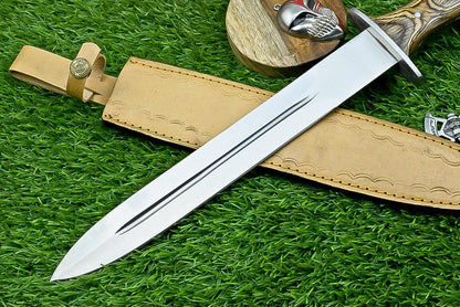 Handcrafted 16&quot; D2 Steel Dagger Knife Hardwood Handle, Handmade Steel Bolster, Christmas GIFT, Fathers day gift, Birthday gift, Gift for him