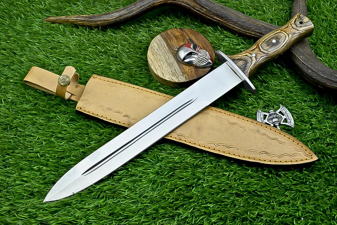 Handcrafted 16&quot; D2 Steel Dagger Knife Hardwood Handle, Handmade Steel Bolster, Christmas GIFT, Fathers day gift, Birthday gift, Gift for him