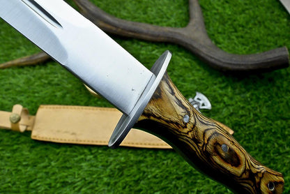 Handcrafted 16&quot; D2 Steel Dagger Knife Hardwood Handle, Handmade Steel Bolster, Christmas GIFT, Fathers day gift, Birthday gift, Gift for him
