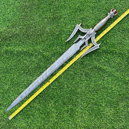 Custom Hand-Forged Damascus Viking Sword | Norse-Inspired Collectible, Norse Battle Sword | Anniversary Gift | Christmas Gift, Gift for him,