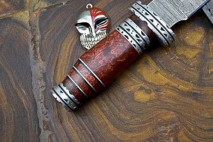 DAMASCUS Steel Knife Hand Forged Bowie Knife Fixed Blade Knife Hunting Knife, Resin, Personalized gift, Fathers day gift, Anniversary gift,| UN-4201
