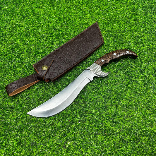 D2 Steel Bowie Knife Custom Handmade Rosewood Handle with Sheath – Unique Gift for Him Husband Collector&#39;s Knife