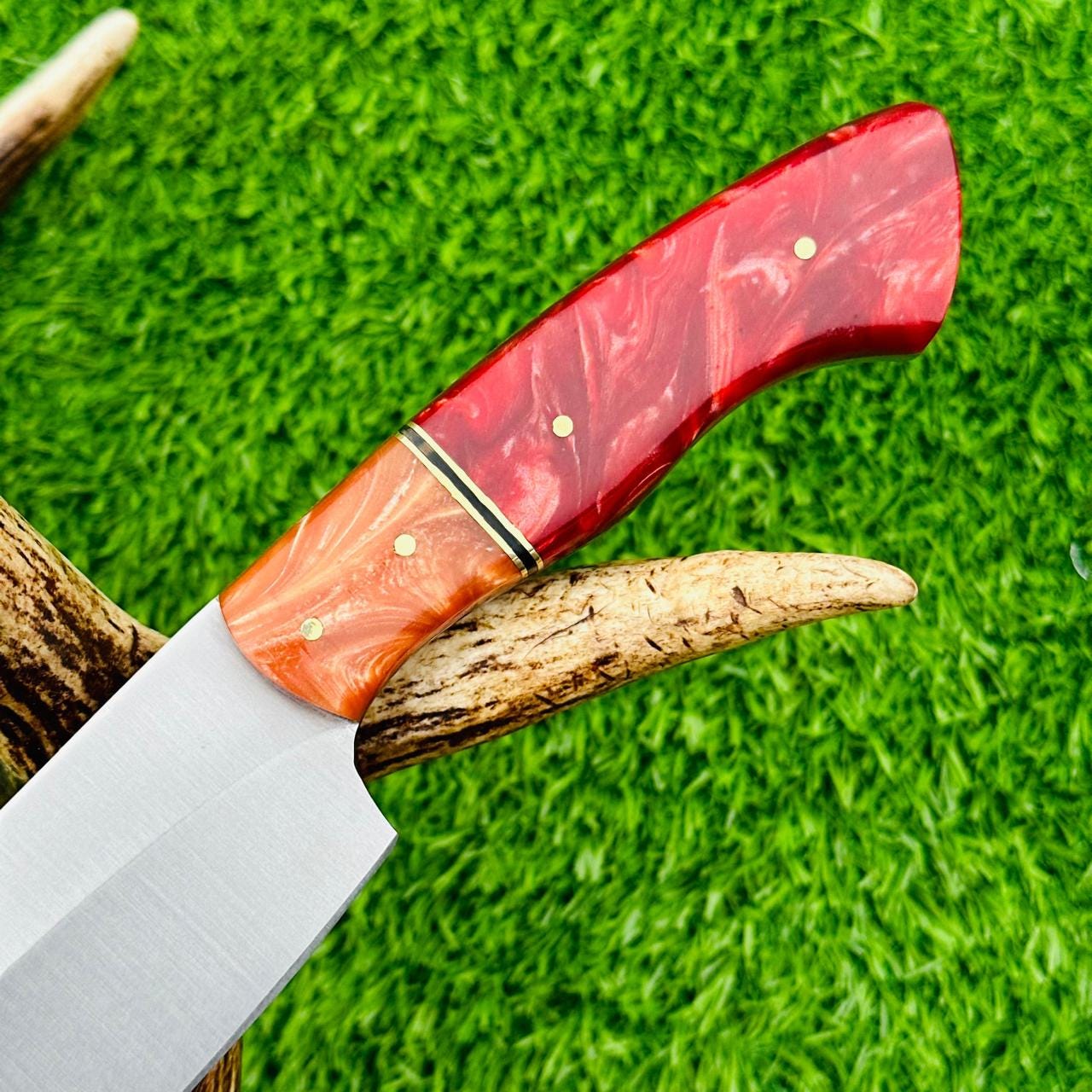 Hunting Knife Custom Handmade D2 Steel Bowie with Rosewood Handle & Sheath – Unique Gift for Him or Husband