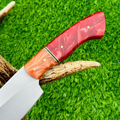 Hunting Knife Custom Handmade D2 Steel Bowie with Rosewood Handle & Sheath – Unique Gift for Him or Husband