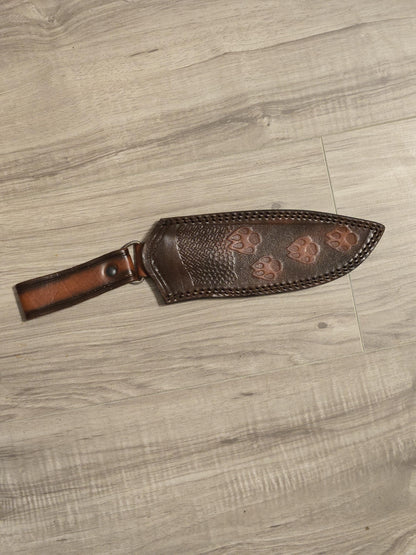 Hunting Knife Custom Handmade D2 Steel Bowie with Rosewood Handle & Sheath – Unique Gift for Him or Husband