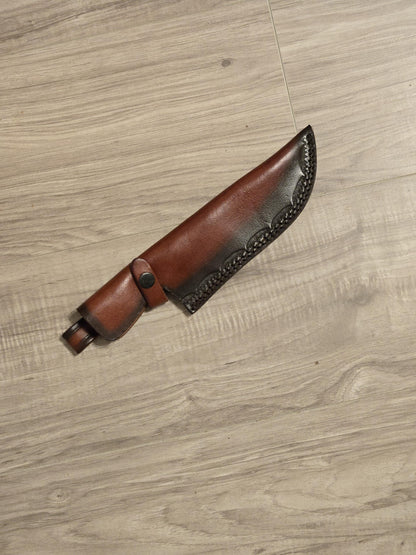 Bowie Knife Custom Handmade D2 Steel with Resin Handle & Sheath – Unique Collectible Gift for Him or Husband