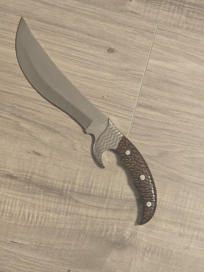 D2 Steel Bowie Knife Custom Handmade Rosewood Handle with Sheath – Unique Gift for Him Husband Collector&#39;s Knife