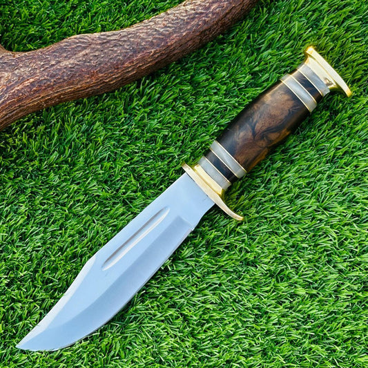 CUSTOM Handmade D2 Steel 12&quot; Bowie Knife – Resin Handle, Collectible with Sheath – Gift for Him, Gift for Husband, Unique Knife