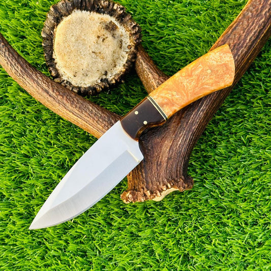 Hunting Knife Custom Handmade J2 Steel Skinner – Outdoor & Hunting Gear Gift for Boyfriend Husband Birthday