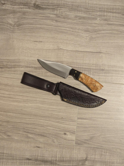 Hunting Knife Custom Handmade J2 Steel Skinner – Outdoor & Hunting Gear Gift for Boyfriend Husband Birthday