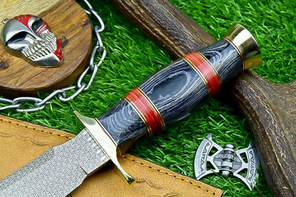 Bowie Knife 12&quot; Handmade J2 Steel with Hardwood Handle & Sheath – Unique Collectible Gift for Him, Husband Anniversary Present