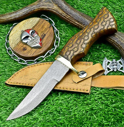 Hunting Knife Custom Handmade J2 Steel Skinner Knife, Perfect Birthday Gift for Boyfriend & Husband, Master Craftsmanship