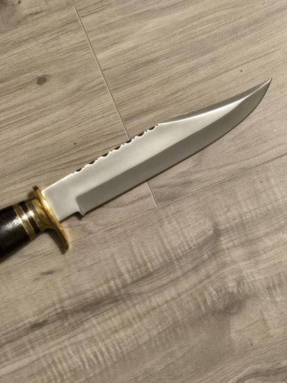 Bowie Knife 14&quot; Handmade D2 Steel with Wenge Wood Handle & Sheath – Unique Collectible Gift for Him