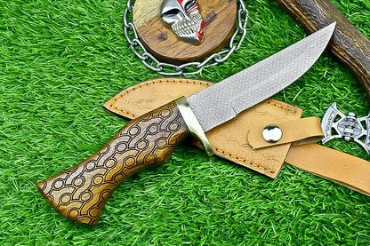 Hunting Knife Custom Handmade J2 Steel Skinner Knife, Perfect Birthday Gift for Boyfriend & Husband, Master Craftsmanship
