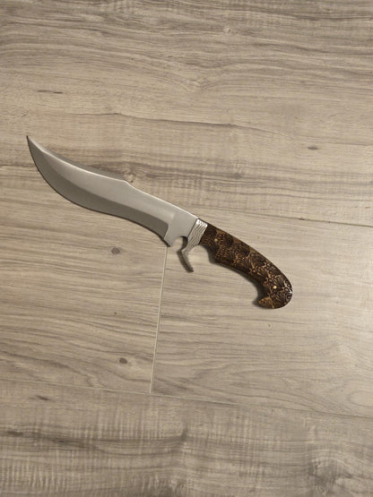 CUSTOM Handmade D2 Steel Bowie Knife – Rose wood Handle, Collectible with Sheath – Gift for Him, Gift for Husband, Unique Knife,