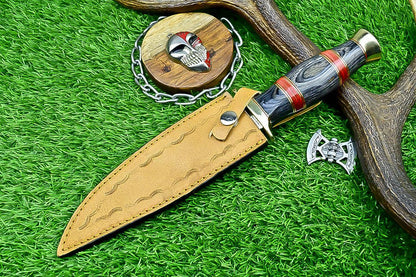 Bowie Knife 12&quot; Handmade J2 Steel with Hardwood Handle & Sheath – Unique Collectible Gift for Him, Husband Anniversary Present