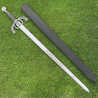 CUSTOM Handmade Medieval Sword 40 Inch | J2 Steel Blade with Wire Handle | Collectible Sword | Gift for Him