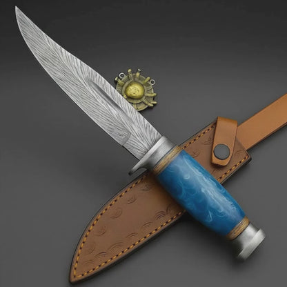 11" Custom Handmade J2 Steel Blade Hunting Knife, Bowie Knife W/Sheath EN-2830